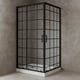 thumbnail image 3 of Shower Door Joytek Recto Cuadros Negros 100x70x198cm con Receptáculo, 3 of 6