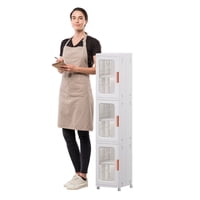 Prochef - Carro Armario Plástico 3 Niveles 25X29X126 Cm.