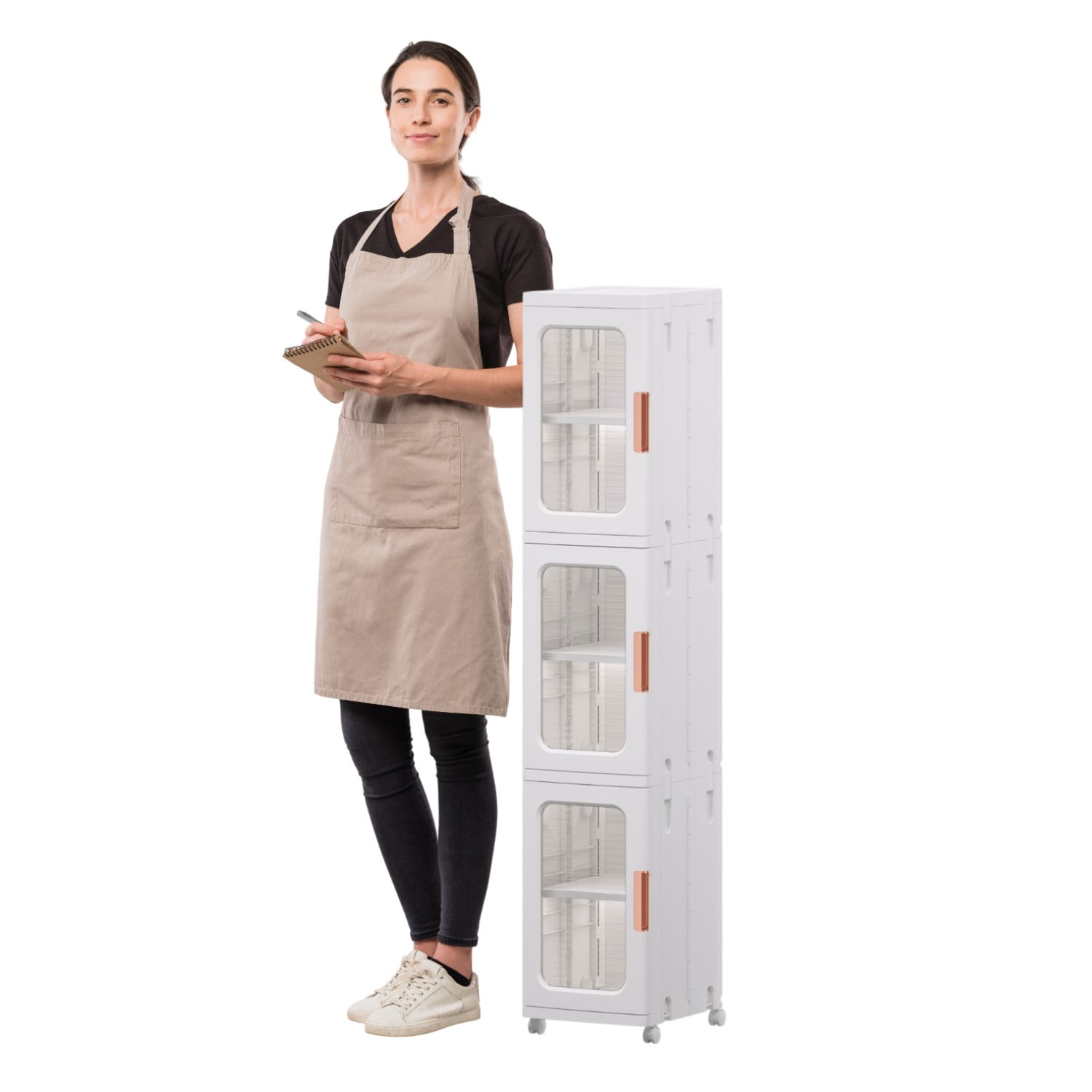 Prochef - Carro Armario Plástico 3 Niveles 25x29x126 Cm.