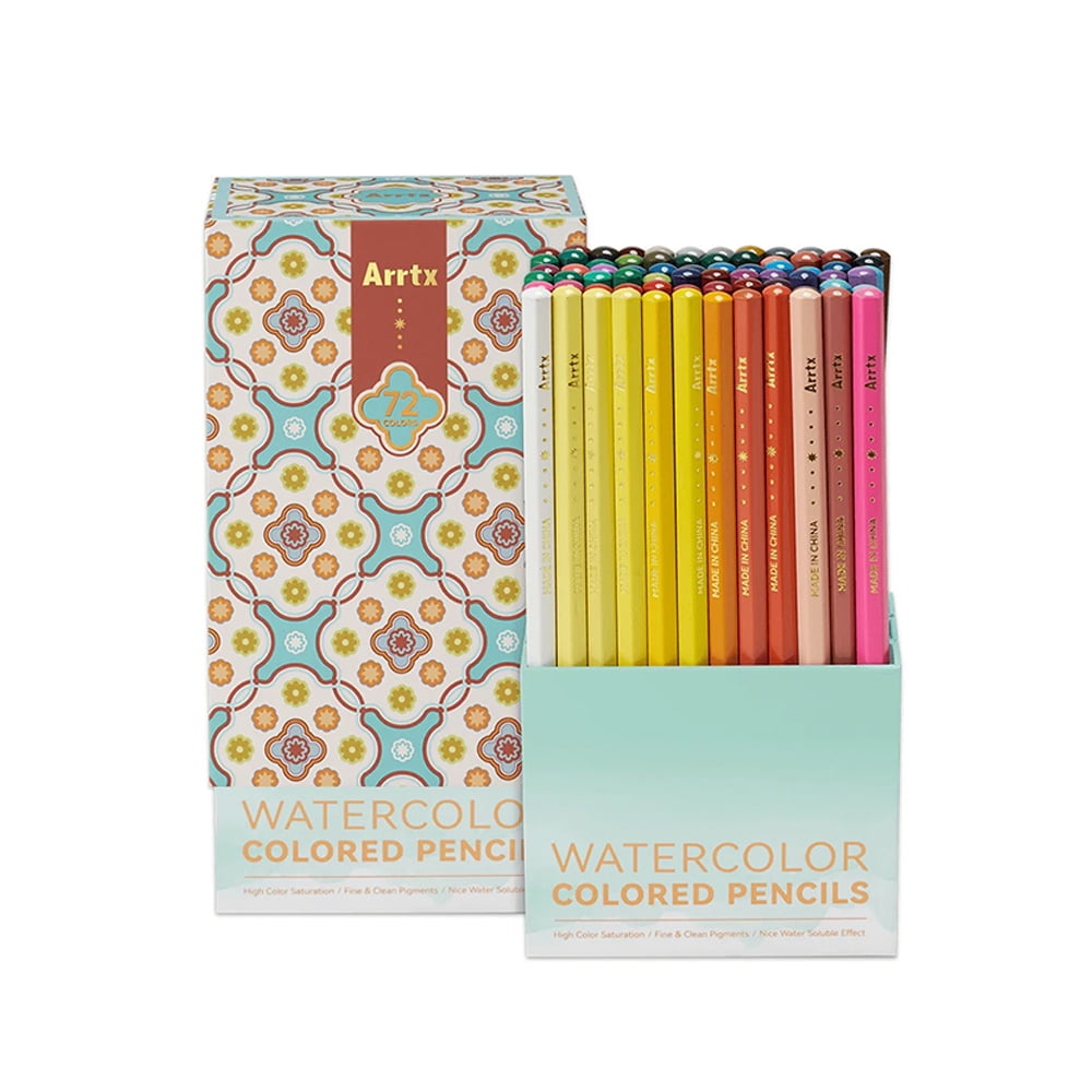 Arrtx Juego De 72 Lápices Acuarelables Incluye 1 Pincel