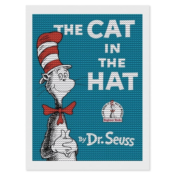 Dr. Seuss Kits de Pintura de Diamantes para Adultos 5D DIY Diamond Art Kits Full Drill Diamond Dots para Regalo Decoración de Pared y Relajación Artes de Gemas 30*40cm