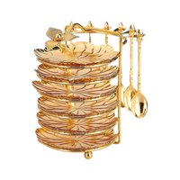 Magideal - Plato De Fruta Multifuncional Con Cucharas, Platos Para Servir Bandeja De Servicio De Estilo Europeo Reutilizable Para Hotel Cocina Boda Snack Cupcake , Estilo B