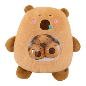 Magideal - Carpincho De Peluche De Juguete, Animal De Peluche De Capibara, Decoración Cómoda Para La Habitación De Los Niños Con Muñeca Pequeña, Muñeco De Animal Marrón