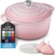 thumbnail image 1 of Olla Holandesa de Hierro Fundido Esmaltado Zulay Kitchen 6,4 qt Rosa, 1 of 9