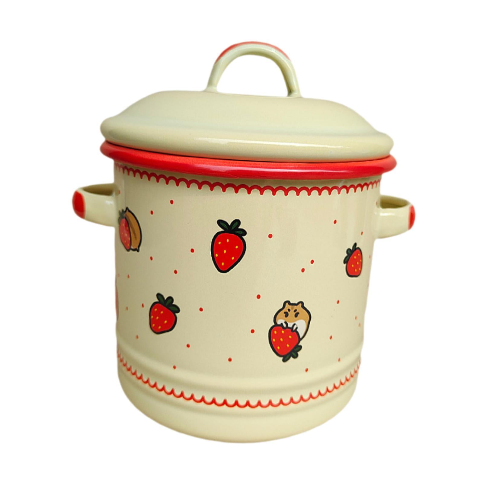 Magideal - Recipiente De Cocina, Tarro De Condimento, Tanque, Vajilla Con Tapa, Mango, Tarro De Manteca, Contenedor De Café, Azúcar, Mostrador, Granos De Café, A