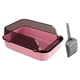 thumbnail image 5 of Caja de arena para gatos con parte superior abierta Inodoro para gatos Caja de arena duradera para gatos Lado alto a prueba de salpicaduras Bandeja de , Rosado, 5 of 5