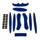thumbnail image 1 of 27pcs / Set Kits De Acolchado Para Casco De Bicicleta Forro Para Casco De Bicicleta Barbilla Correa Almohadillas De Espuma Azul, 1 of 5
