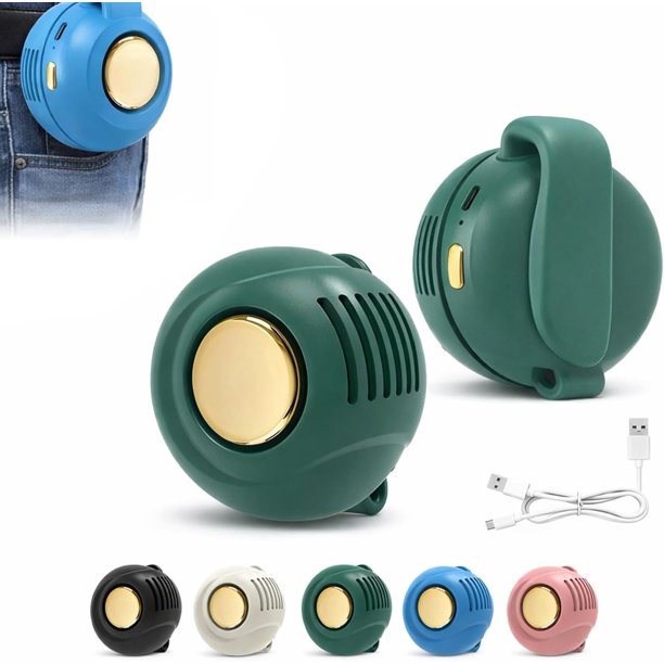 Miniventilador portátil sin aspas clip 3 velocidades silencioso refrigeración viaje senderismo