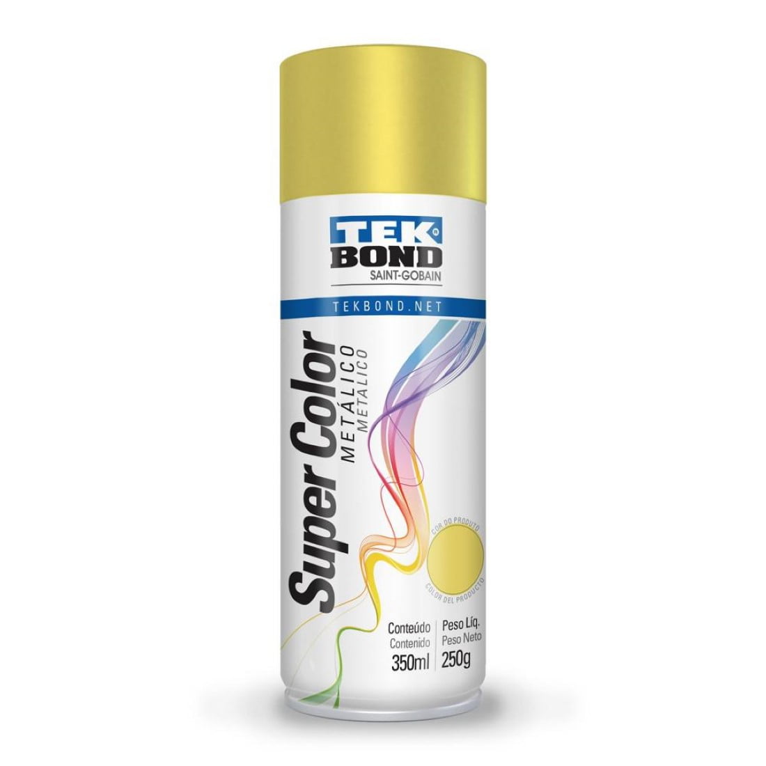 Tekbond - Pintura Acrilica Aerosol 350ml Metálico Oro