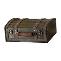 Magideal - Del Tesoro, Caja Decorativa De Madera, Regalo Para Decoración Del Hogar, Escritorio Multifuncional, Estilo Vintage, Organizador De Recuerdos, Verde