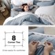 thumbnail image 5 of Juego de funda de edredón Bedsure Mineral Blue California King Size, 5 of 9