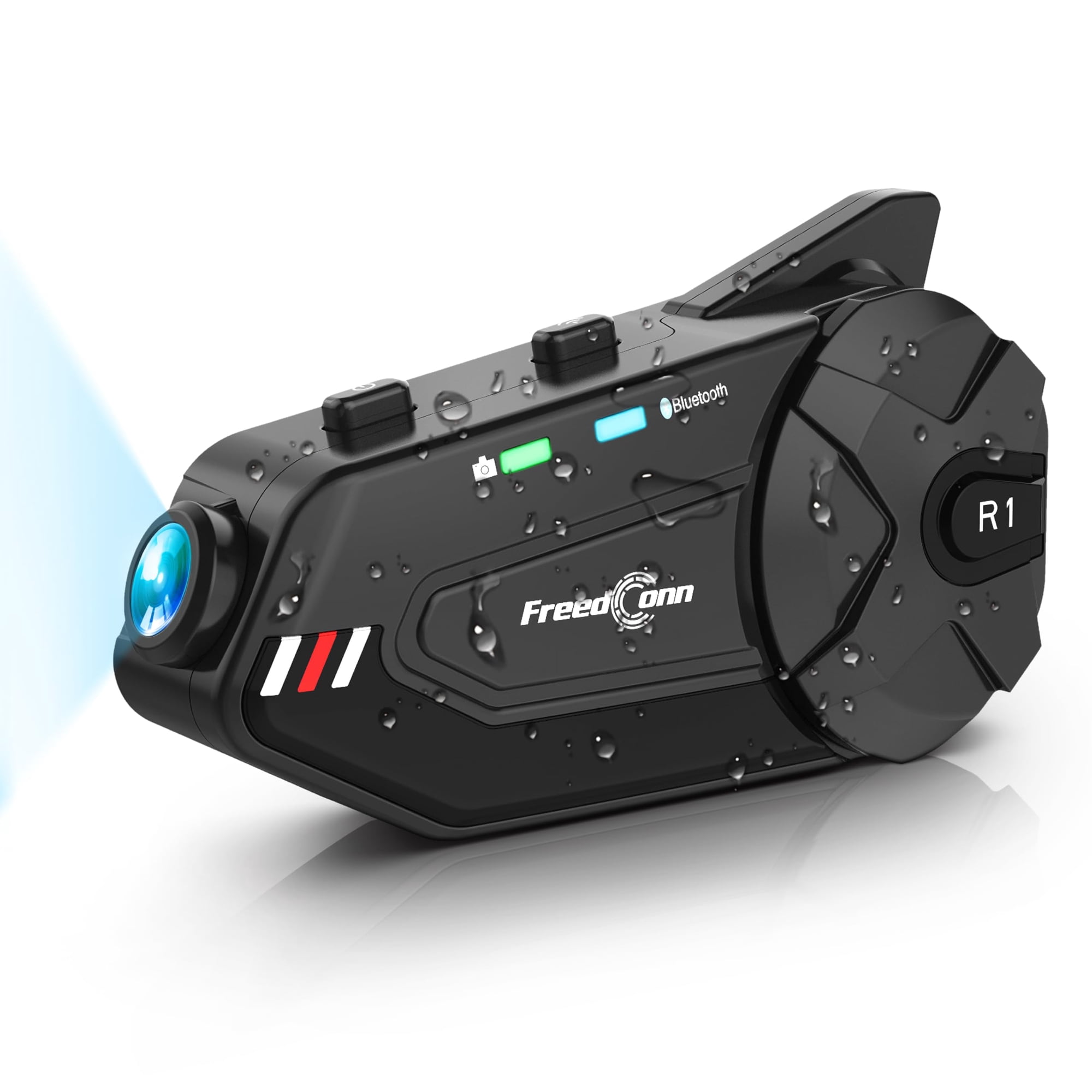 Auriculares Bluetooth Freedconn R1plus Para Casco De Moto Con Cámara