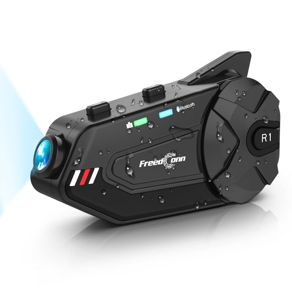 Auriculares Bluetooth FreedConn R1plus para casco de moto con cámara