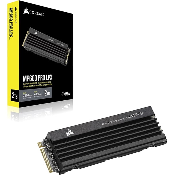 内蔵型SSD CORSAIR MP600 PRO LPX 2TB SSD SSD Corsair MP600 PRO LPX de 2 TB M.2 NVMe PCIe x4 Gen4 para PS5