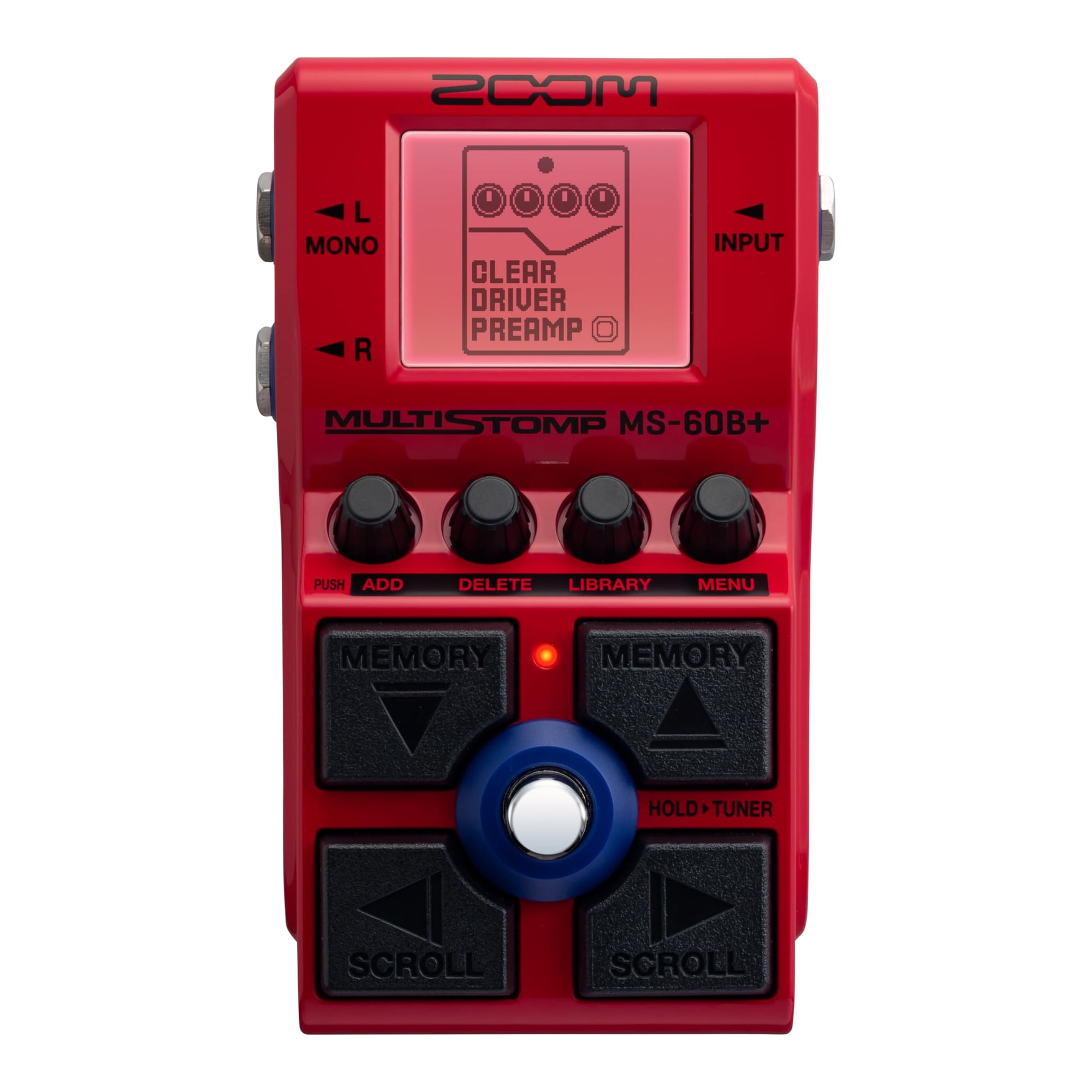 Pedal De Efectos De Bajo Multistomp Zoom Ms-60b+ Con Más De 95 Efectos