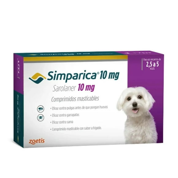 Simparica 2,5 a 5 Kg (10 MG) 3 Comprimidos