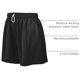 thumbnail image 4 of Shorts Augusta Sportswear negro, talla mediana, malla de absorción de humedad, 4 of 6