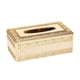thumbnail image 4 of Caja De Pañuelos De Estilo Europeo, Soporte De Papel Para Servilletas Para Decoración De Mesa Del Hogar, Dorado Y Beige, 4 of 5