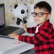 thumbnail image 2 of Lentes Niños anti Luz azul Pantallas Negro Rojo, 2 of 7