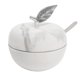 thumbnail image 1 of Tarro de mermelada con forma de manzana Godinger, mármol blanco, 125 ml, 1 of 2