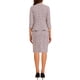 thumbnail image 3 of INSPIRE CHIC Conjunto de Traje de Tweed de 2 Piezas para Mujer Conjunto de Atuendo de Maestra para Regreso a Clases Chaqueta de Manga 3/4 con Botones y Falda Lápiz Rosa M, 3 of 6
