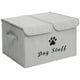 thumbnail image 1 of Caja de almacenamiento de juguetes para perros Morezi Bamboo Grey Lino-Algodón, 1 of 3