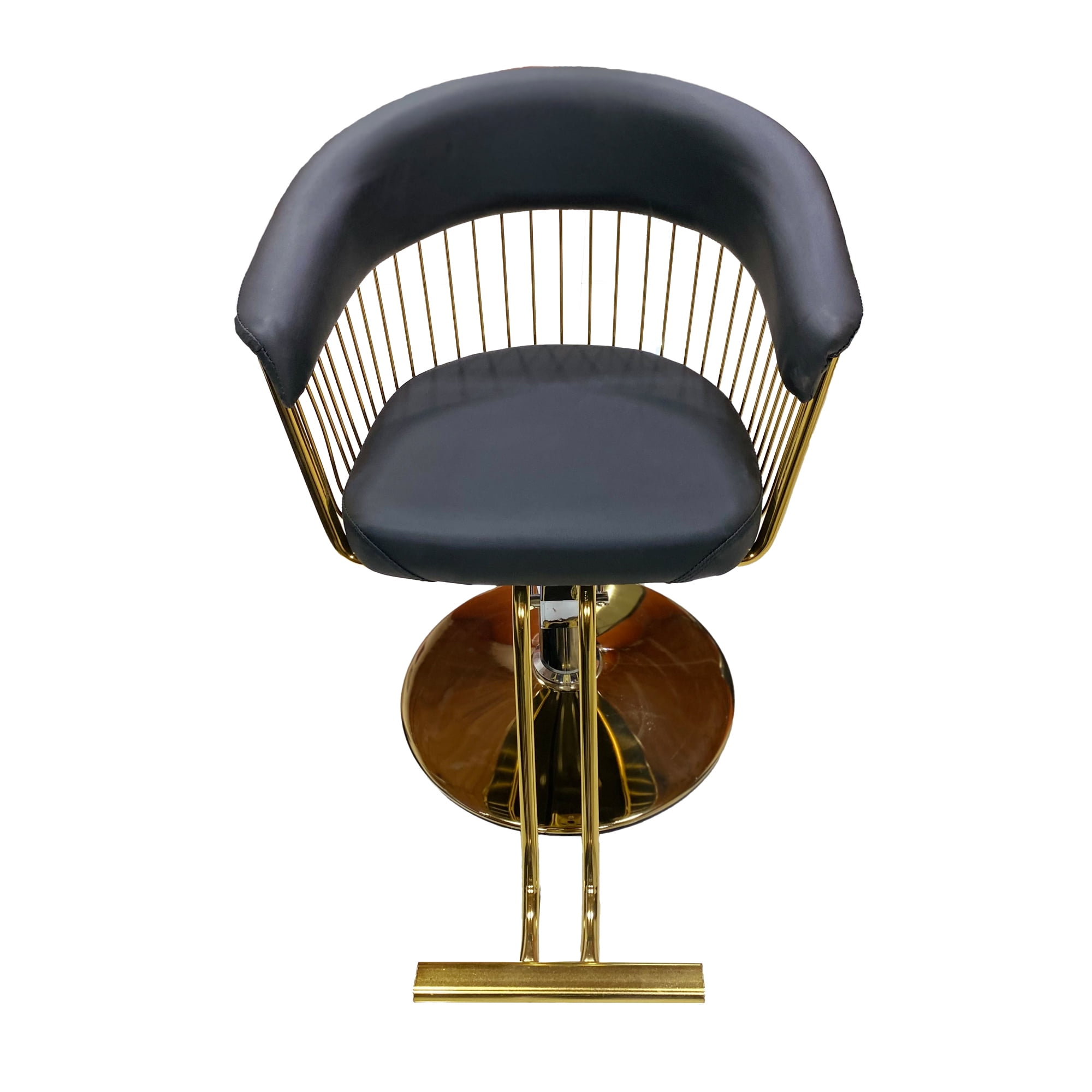 Impo Salon Spa - Silla De Peluqueria Hidraulica Negro Dorado