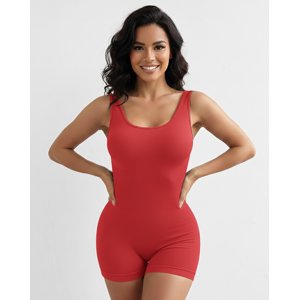 Flix Spa - Enterizo Corto Mujer Push Up Con Corte En V Espalda