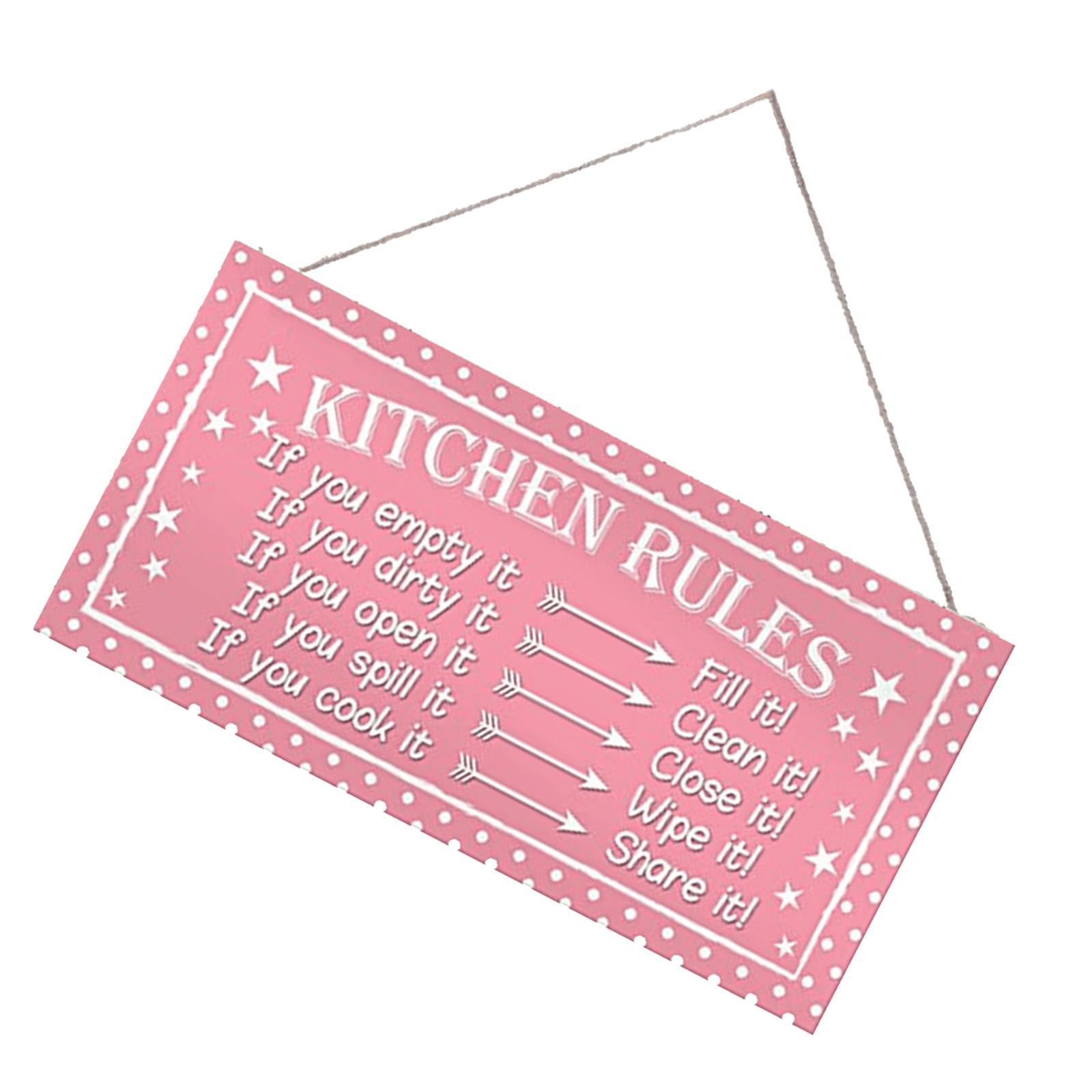 Magideal - Letrero De Madera Colgante Con Reglas De Cocina, Placa De Madera Divertida, Decoración De Cocina Para Puerta De Granja, Estante, Regalo De Inauguració 30x15 Cm