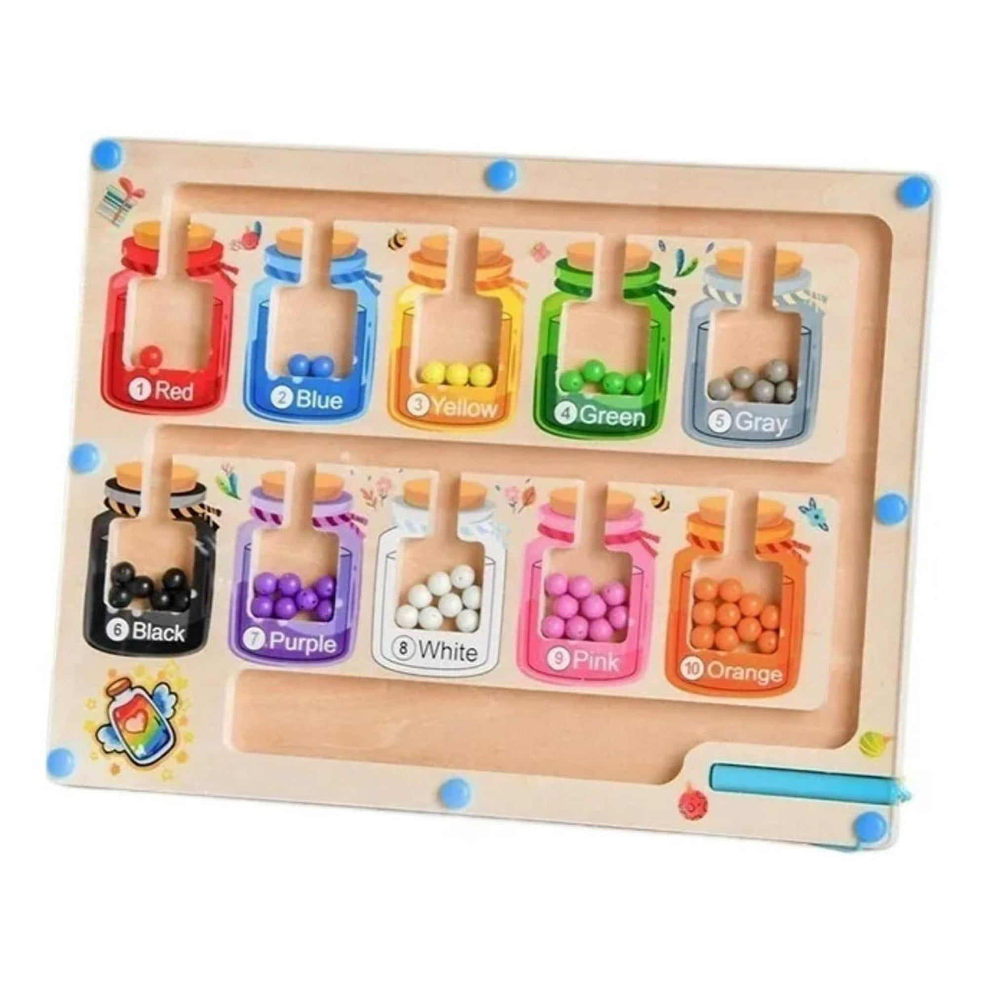 Genérico - Juego Magnetico Para Contar Y Saber Los Colores Cafe