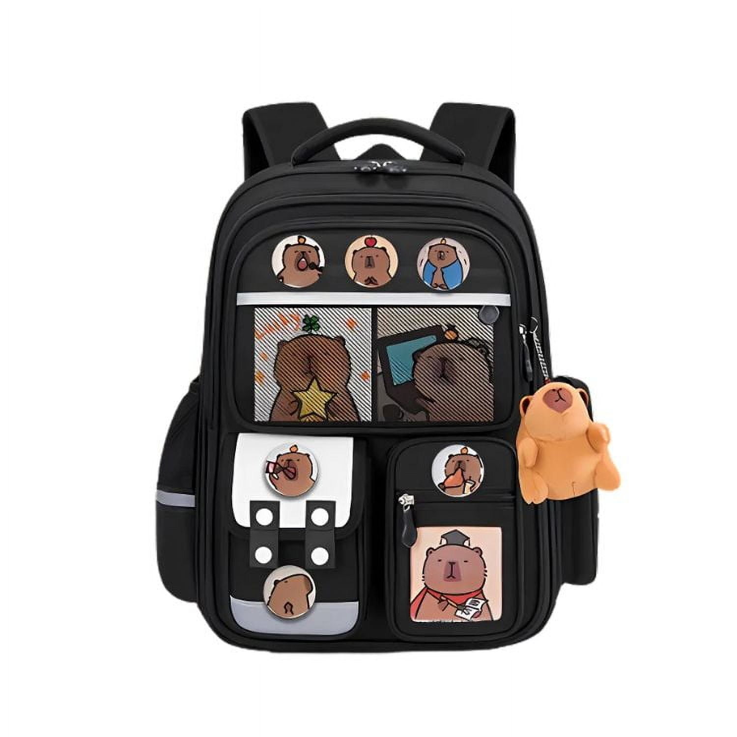 Crusec - Mochila Capibara Gran Capacidad Compartimientos Y Accesorios