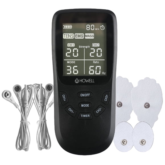 Tens Ems Muscular 36 Modos Howell Electroestimulador Dual