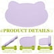 thumbnail image 3 of Uxcell Alfombrilla para Comida de Gato, 17x10 Pulgadas Alfombrilla de Alimentación para Mascotas de Silicona Antideslizante con Forma de Gato Impermeable (Púrpura), 3 of 7