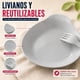 thumbnail image 3 of Set de 6 Platos y 6 Tenedores Reutilizables para Picnic y Camping 18 cm, 3 of 8