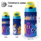thumbnail image 2 of Bolofofos Botella de Agua con Tapa Pop Top de Un Toque, Acero Inoxidable, a Prueba de Fugas, para Deportes, Botella Infantil azul 12 oz, 2 of 6