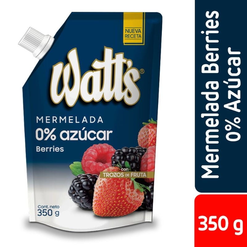 Mermelada Berries Sin Azúcar 350 g Watts