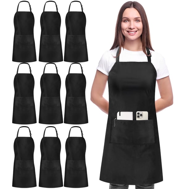 Delantal con forma de babero Utopia Kitchen, paquete de 10 unidades, resistente a las gotas de agua, unisex