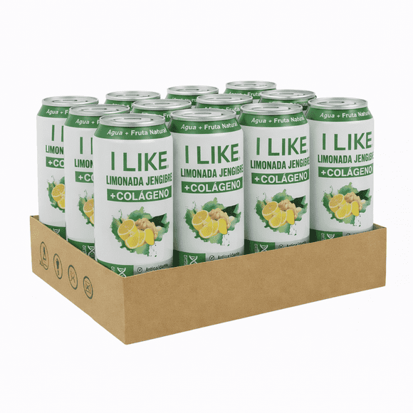 Pack X12 Jugo Natural + Colageno Limonada Jengibre 473ml
