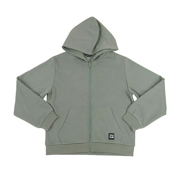 Poleron Niño Teen Zipper Verde Corona
