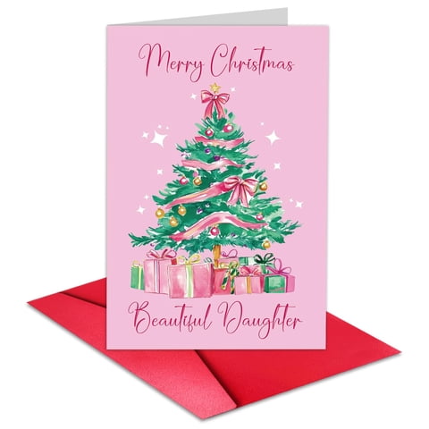 Tarjeta De Navidad Tqdaiker Merry Christmas Beautiful Daughter