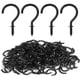 thumbnail image 1 of RELBRO Screw Hooks, 1 Inch Metal Screw-in Cup Hooks, Black, 1 of 3