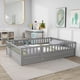 thumbnail image 1 of Full size Floor bed, integral construction with super high security barrier, door, children's floor bed frame, Montessori wooden children's floor bed, Grey, 1 of 3