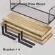thumbnail image 3 of Repisas Flotantes de Madera Modernas X3 con Reja 100% Pino Café Claro, 3 of 3