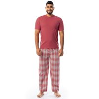 Conjunto De Pijama Izod De Jersey De Manga Corta Y Pantalones Izod Para Hombre
