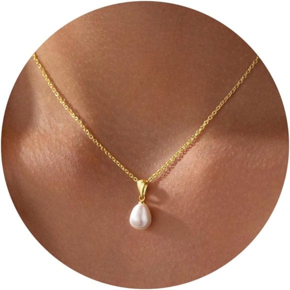 Collar Yoosteel de Perla 14K de 16 Pulgadas