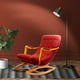 thumbnail image 1 of Silla Mecedora Con Apoya Brazo Lino Rojo, 1 of 3