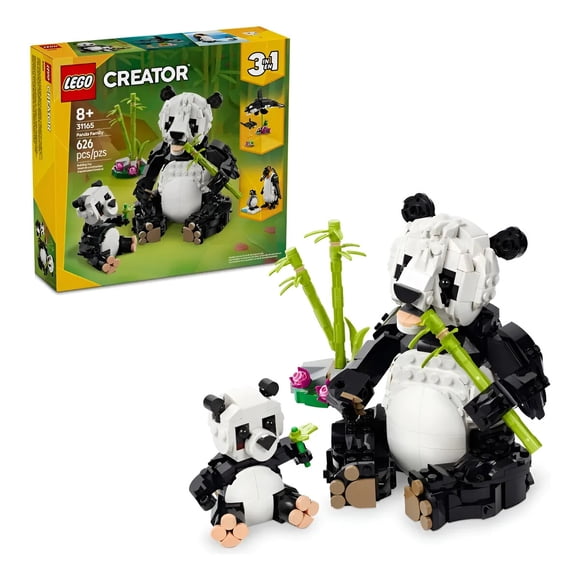 LEGO Creator Familia de Pandas 3en1 31165 Set de Construcción