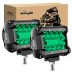 thumbnail image 1 of Pods de luz LED Nilight de 4" verde, triple fila, 60W Flood/Spot, 1 of 9