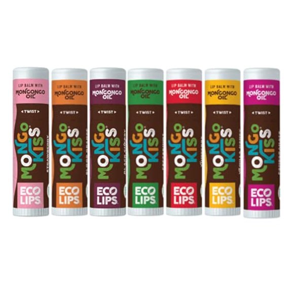 Bálsamo labial Eco Lips Mongo Kiss Organic, paquete de 7