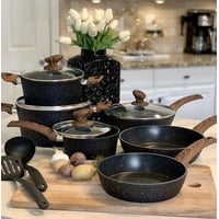 Juego De Utensilios De Cocina Kitchen Academy Induction, 12 Piezas, Granito